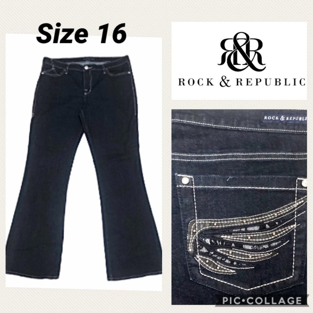 Rock & Republic Jeans Size 16 Bootcut Kasandra